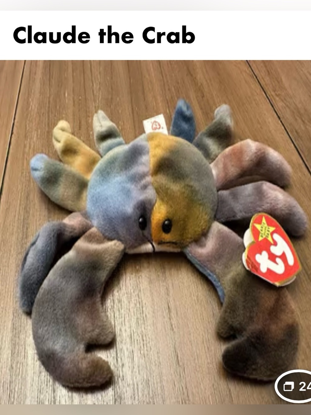 Ty Beanie McDonalds Toy:Claude the Crab